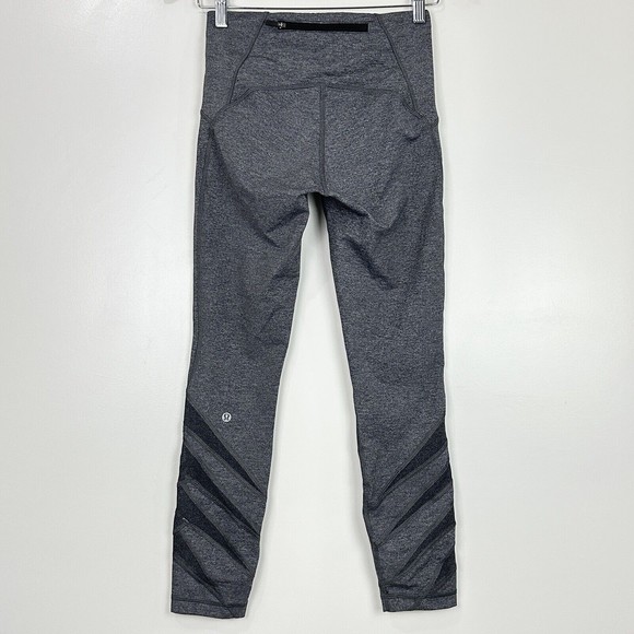 lululemon athletica Pants - Lululemon Motionful 7/8 Tight 25" Heathered Black High Rise Size 6 Luxtreme